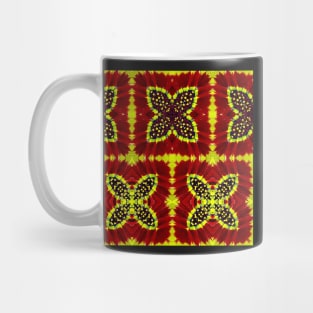 Red Yellow Chrysanthemum Pattern Number 18 Mug